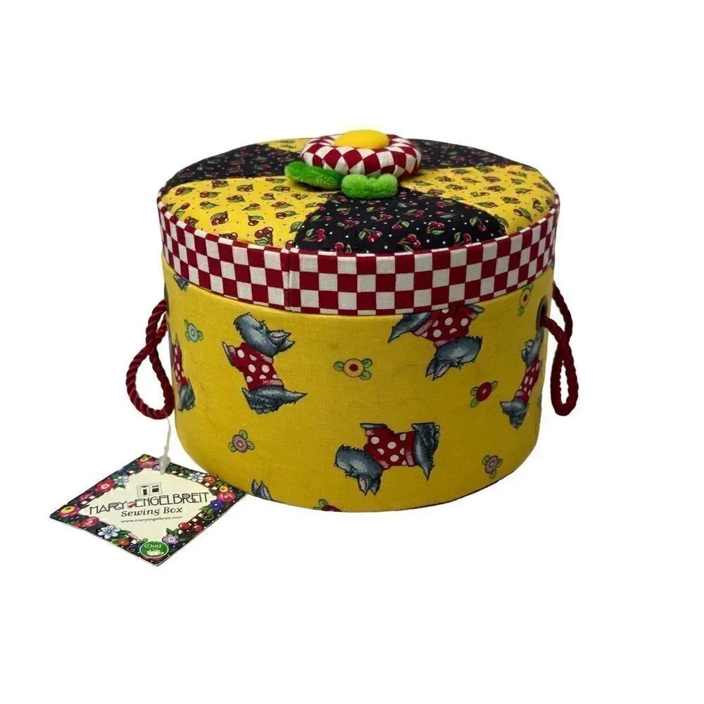 Mary Engelbreit Dritz Sewing Box with Scotties NWT!